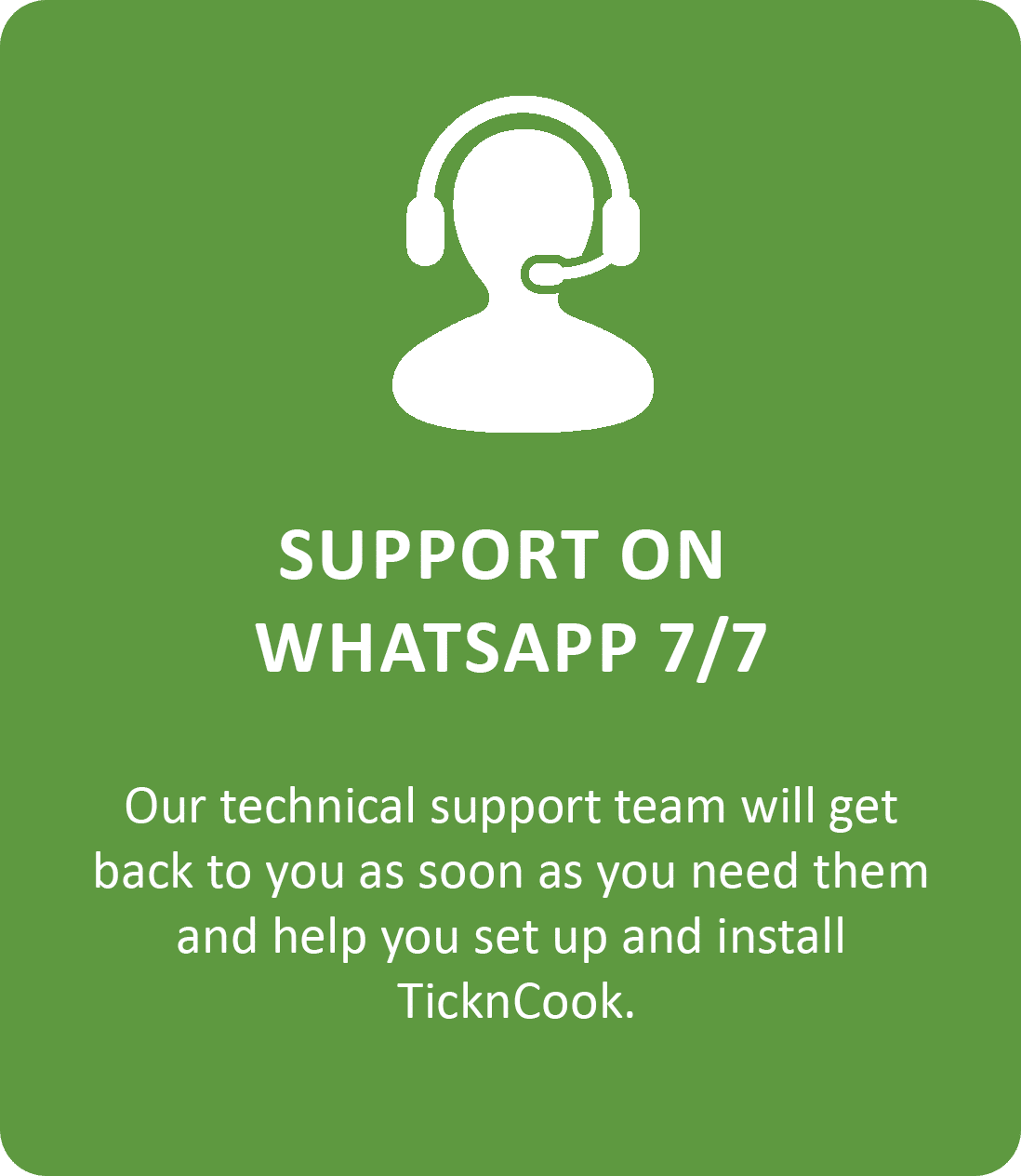Support Whatsapp 7 jours sur 7